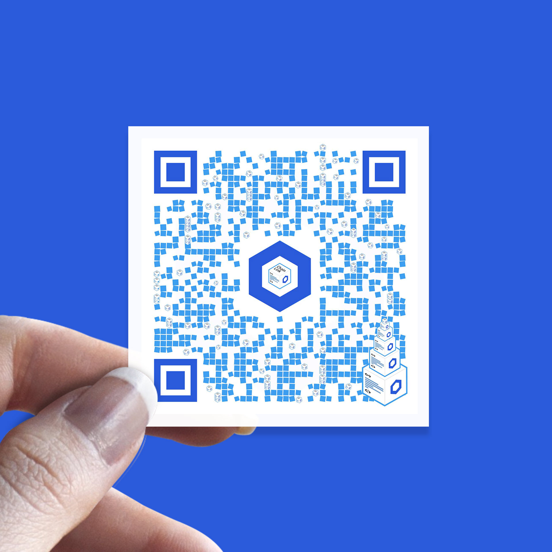 Chainlink Wallet Stickers - Custom Crypto QR Sticker Codes