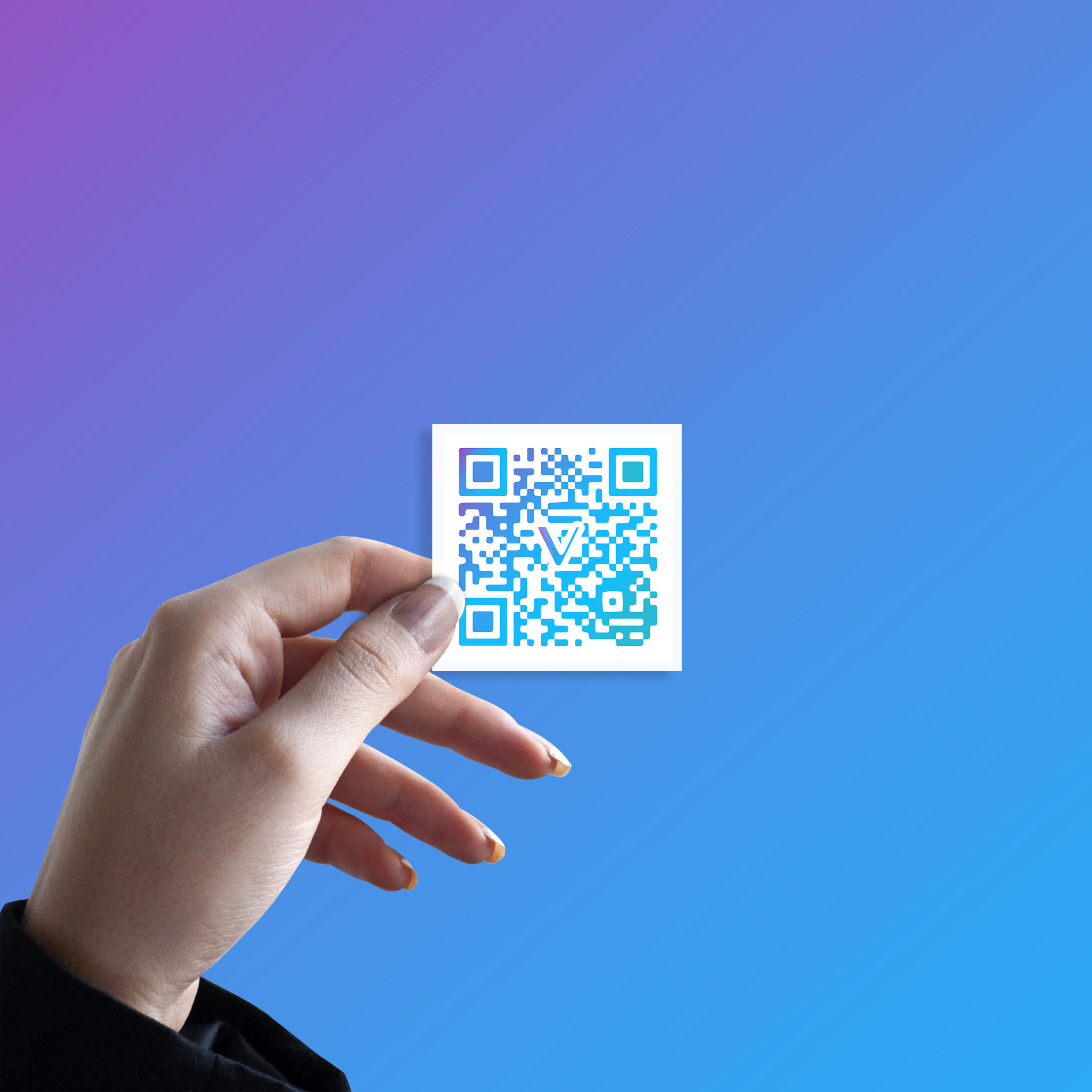 Vechain paper wallet stickers - $VET QR Code Design