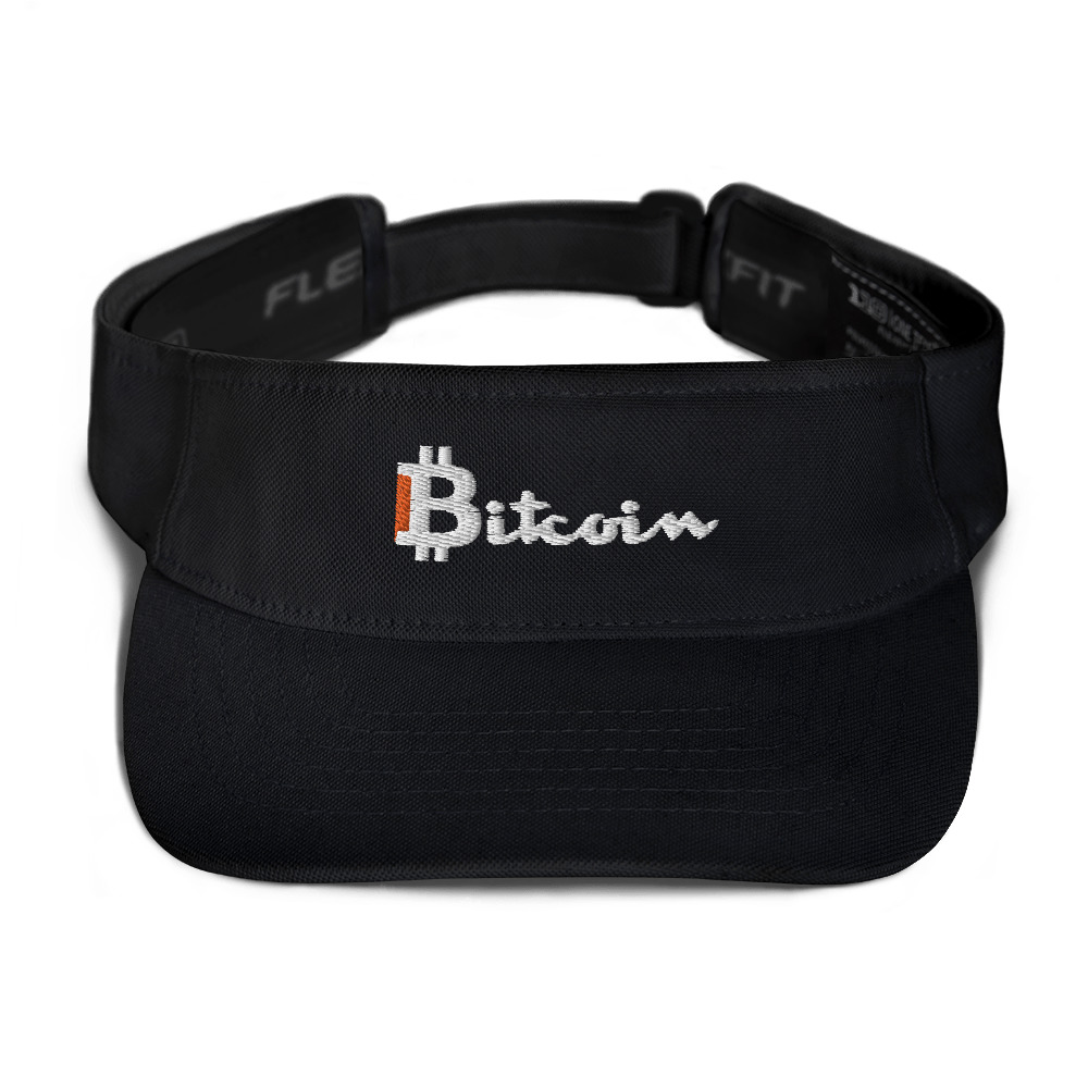 Bitcoin Sun Visor Hat in Black