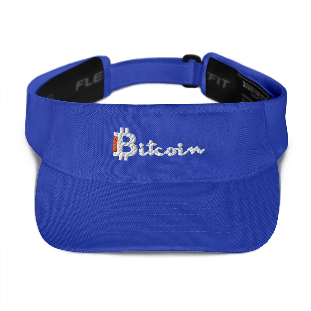 Bitcoin Sun Visor Hat in Blue