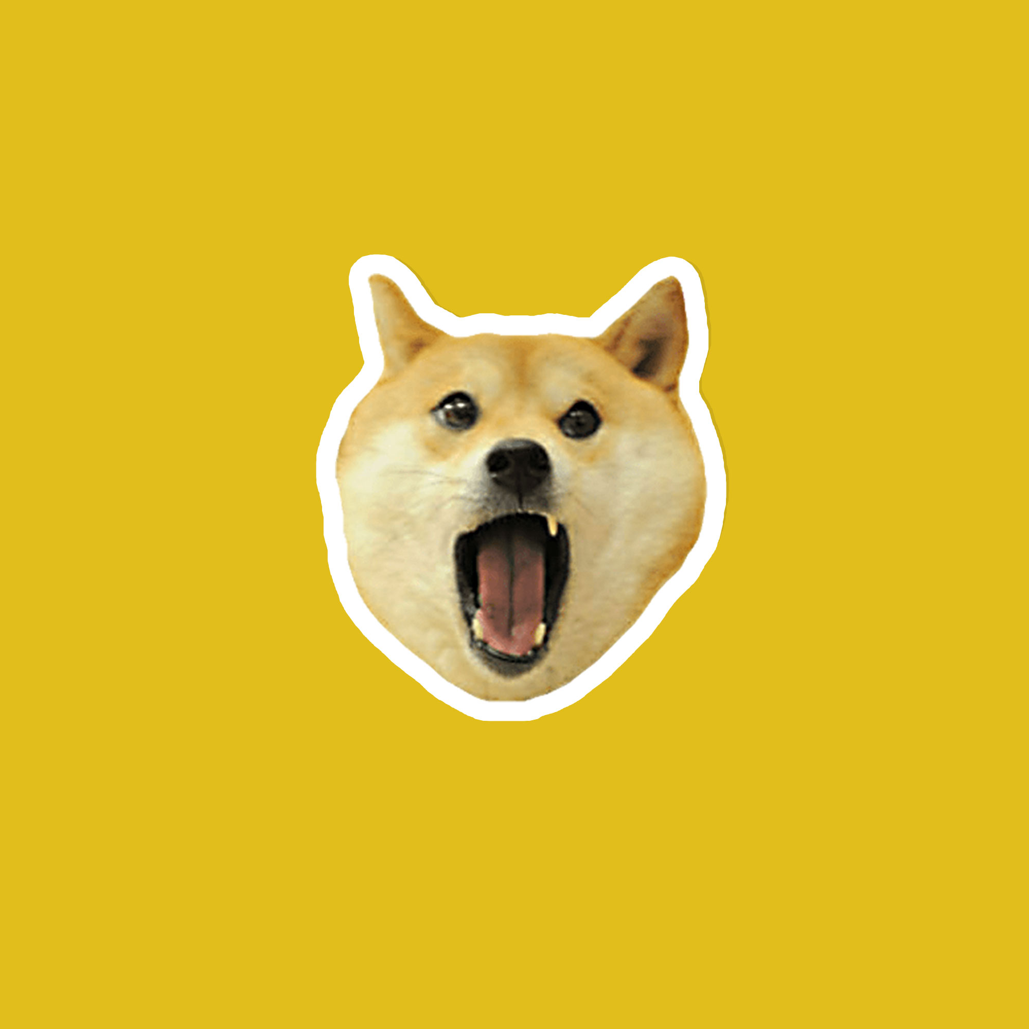 Doge Bark Sticker - Dogecoin Meme Stickers