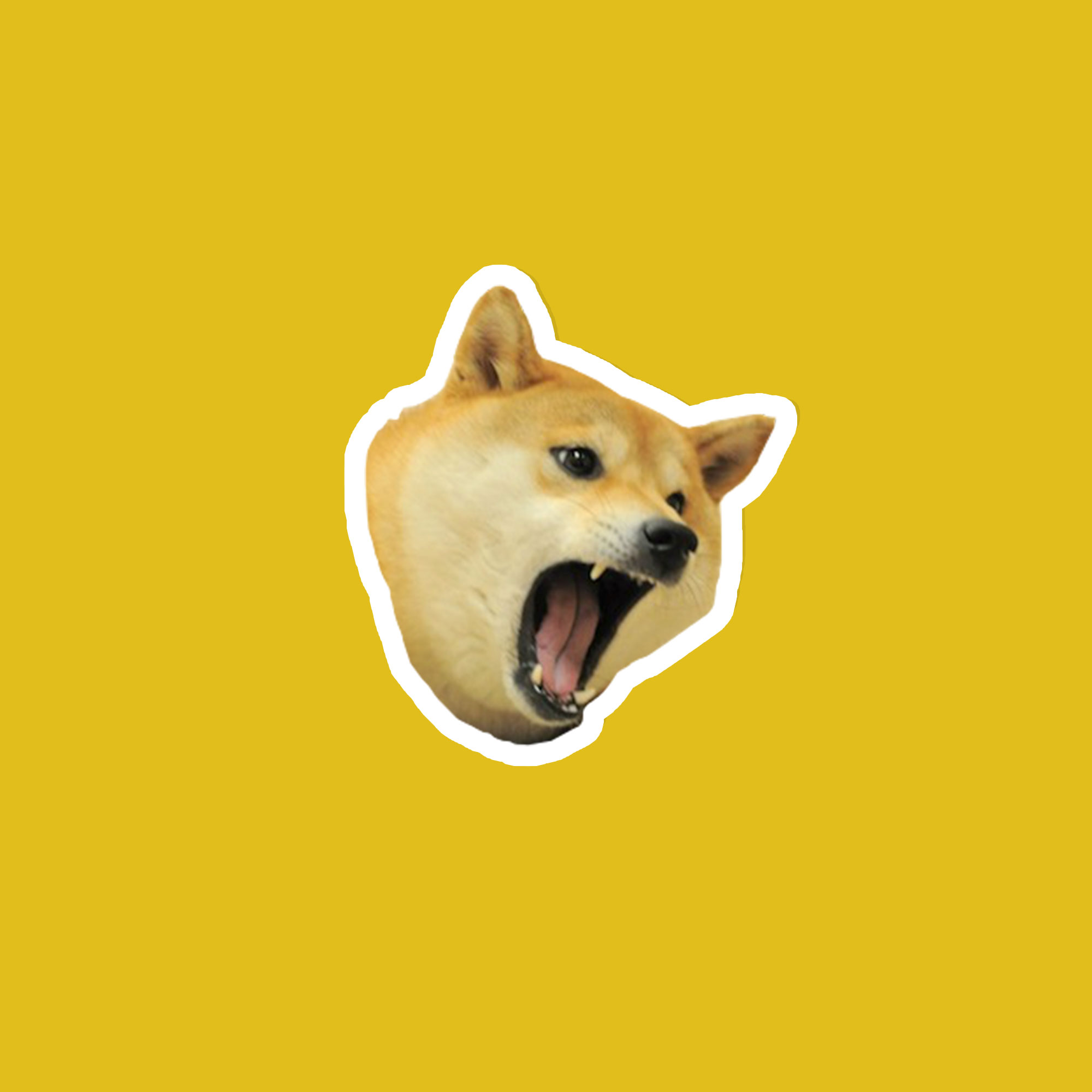 Doge Barking Sticker - Dogecoin Meme Stickers