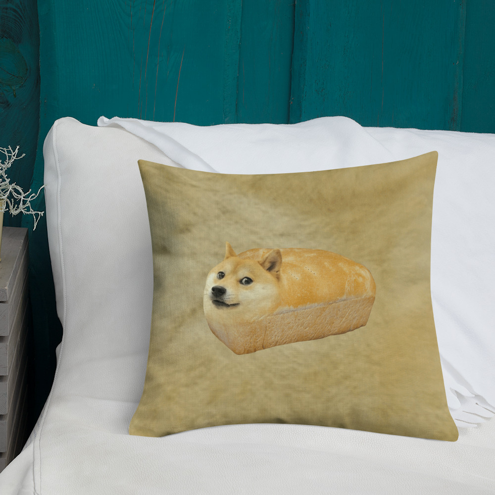 doge bread meme pillow / pillow case
