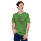 Pepe t-shirt - front view wearing the pepe shirt