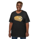 doge bread meme t-shirt in black