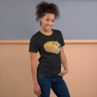 black doge bread meme t-shirt side view