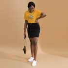 Dogecoin Bread Meme T-Shirt in yellow with a purse and a skirt