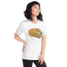 side view white folded white Doge Bread Meme T-Shirt